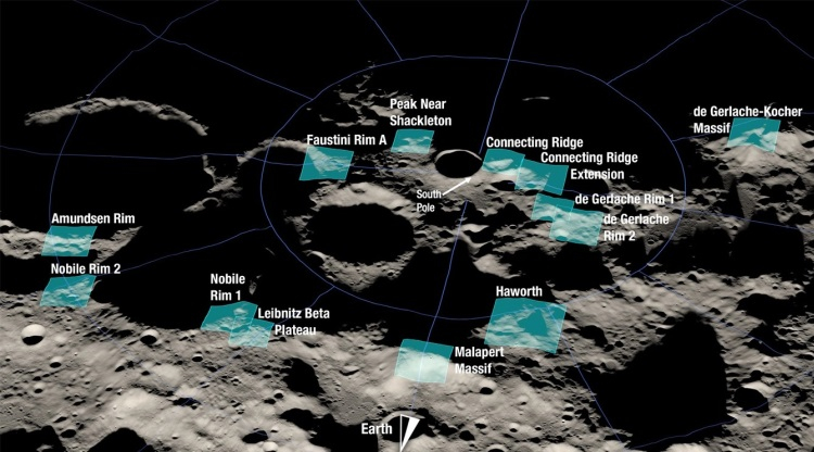 Die NASA hat mögliche Orte für die Landung von Astronauten auf dem Mond identifiziert