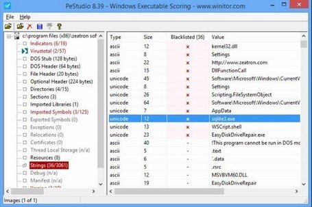 Vérificateur de fichiers instantané VirusTotal - PeStudio