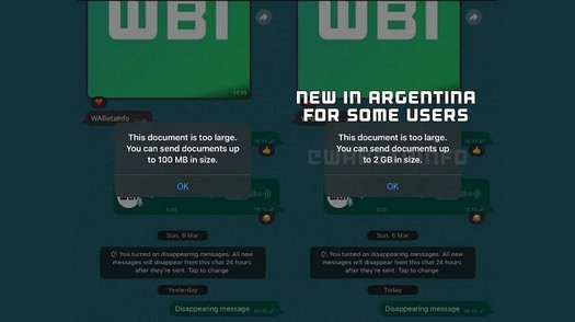 WhatsApp testet Filesharing bis 2 GB auf Android und iOS