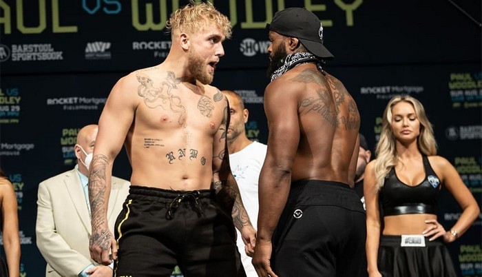 Jake Paul überwog Tyrone Woodley vor dem Rückkampf