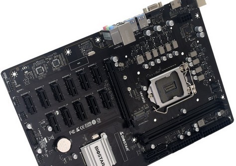 BiostarTB560-12個のPCIeスロットを備えたBTCProマイニングボード
