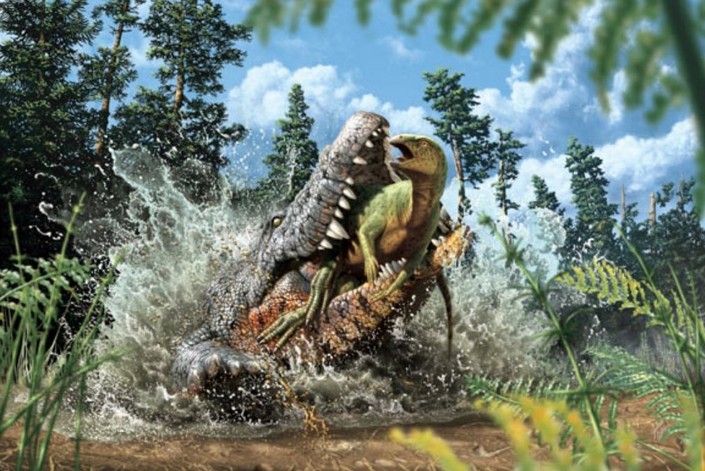 Crocodilos do Cretáceo Predaram Dinossauros Ornitópodes