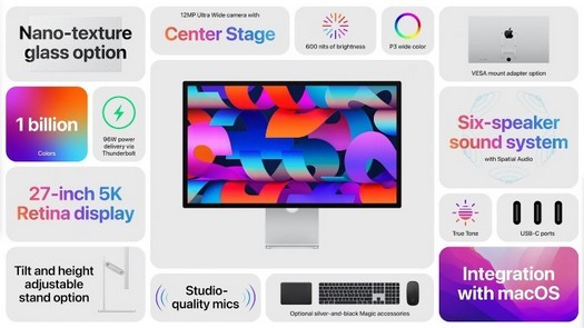 Apple stellt Studio Display vor – 27 Zoll 5K Monitor für 1.599 $