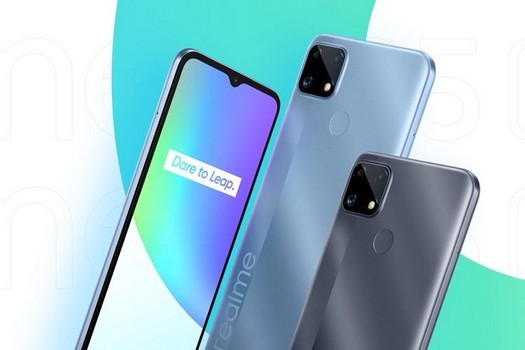 Realme C25s 스마트 폰에는 MediaTek Helio G85 프로세서가 장착되어 있습니다.