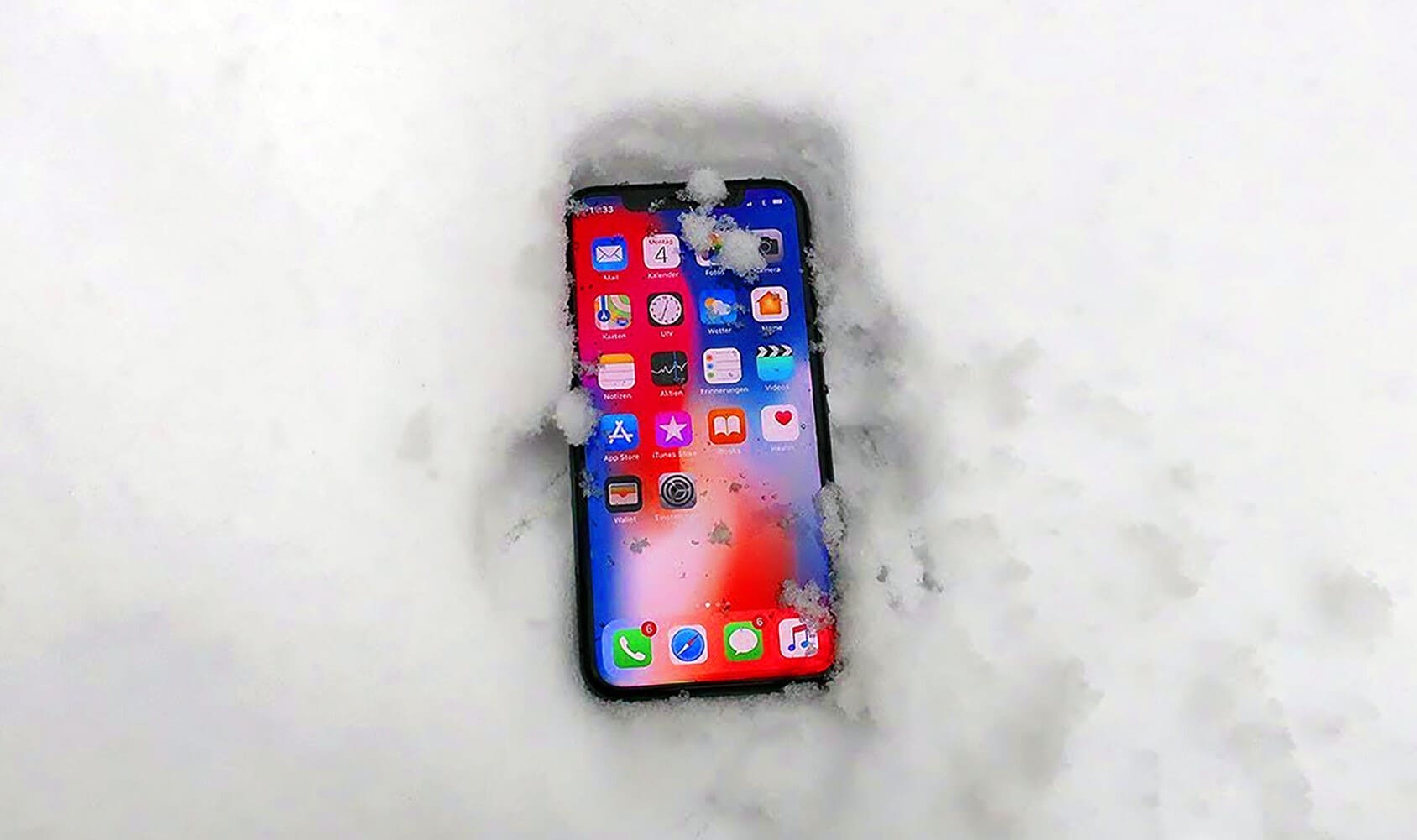 O que fazer se o smartphone cair na neve