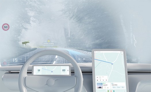 Volvo will die gesamte Windschutzscheibe in ein intelligentes AR-Display verwandeln