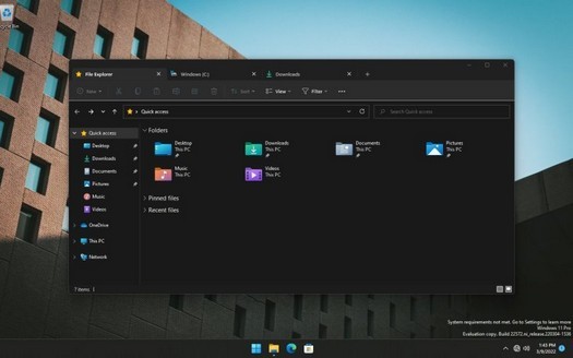 Microsoft a ajouté des onglets à Windows 11 Explorer dans une nouvelle version de test du système d'exploitation