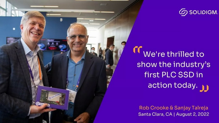Solidigm は、PLC NAND 上の SSD の動作するプロトタイプを示しました