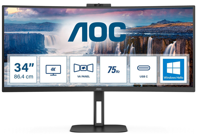 AOC annuncia i monitor della serie V5 con webcam e porte USB di tipo C