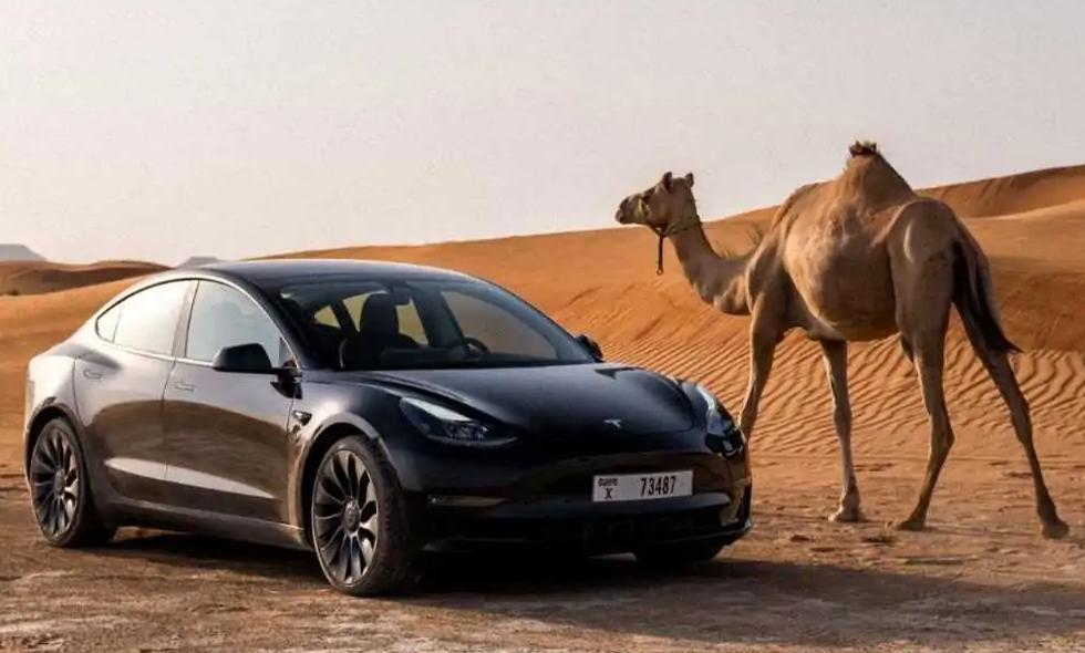 Tesla ha testato le sue auto per il caldo estremo nel deserto a 50 gradi Celsius