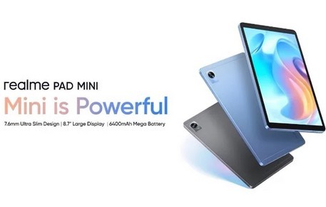 Realmeが8.7ディスプレイとUnisocT616プロセッサを搭載したPadMiniタブレットをリリース