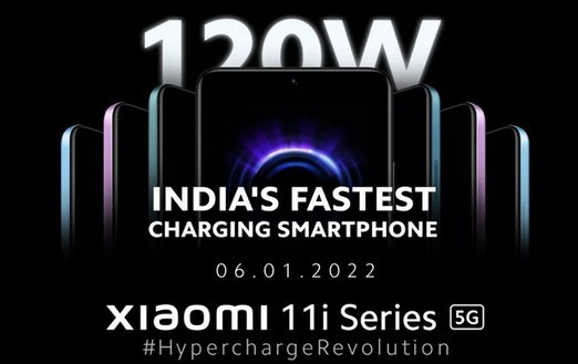 120W 충전 기능을 갖춘 Xiaomi 11i Hypercharge 스마트폰 1월 초 출시