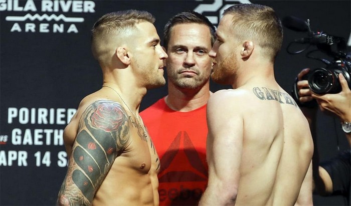 Dustin Poirier deu uma previsão para a luta entre Justin Gaitje e Michael Chandler