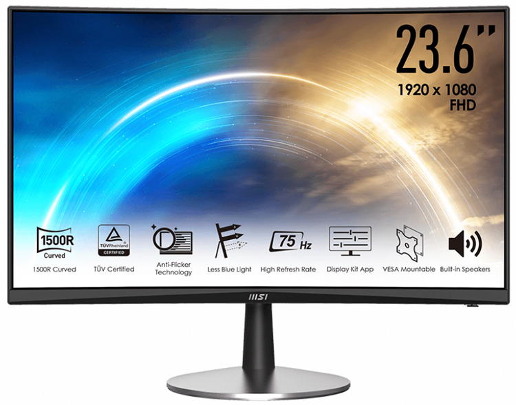 MSI lança monitor empresarial côncavo Pro MP242C