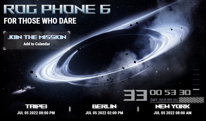 ASUS, ROG Phone 6 출시일 발표