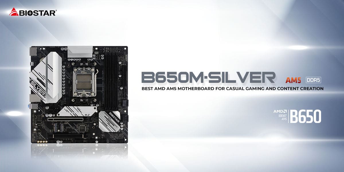BIOSTAR は、AMD Ryzen 7000 プロセッサ用の B650m Silver マザーボードを発表しました