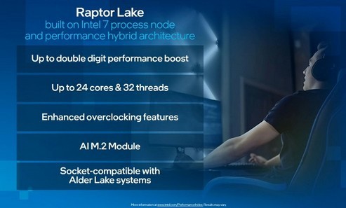 Intel présente le travail d'un échantillon technique du processeur Raptor Lake à 24 cœurs