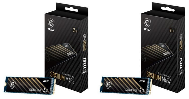 MSIは、Spatium M461、M452、およびM453ドライブを導入しました