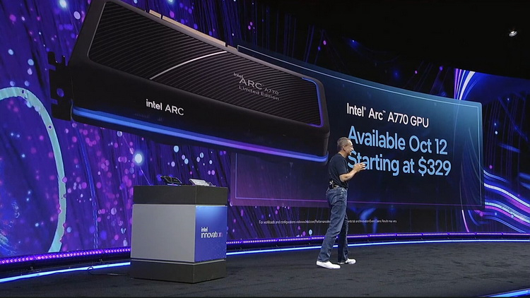 Intel Arc A770 그래픽 카드, 10월 12일 판매 시작, MSRP $329
