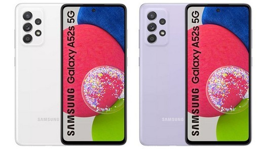 스마트 폰 Samsung Galaxy A52s 5G 발표 전에 완전히 기밀 해제
