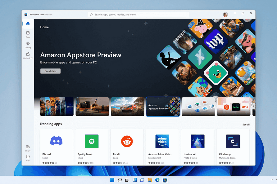 Amazon Appstore no Windows 11 inicialmente oferecerá apenas um conjunto limitado de aplicativos Android