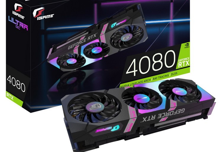 Uma imagem da GeForce RTX 4080 realizada pela Colorful iGame Ultra OC apareceu na web