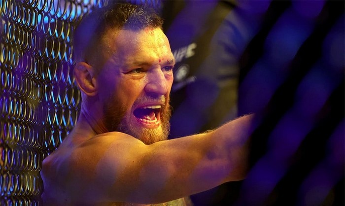 Conor McGregor faz uma declaração após a derrota