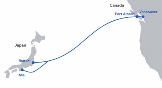 Google stenderà un cavo sottomarino Topaz da 240 Tbps tra Asia e Canada