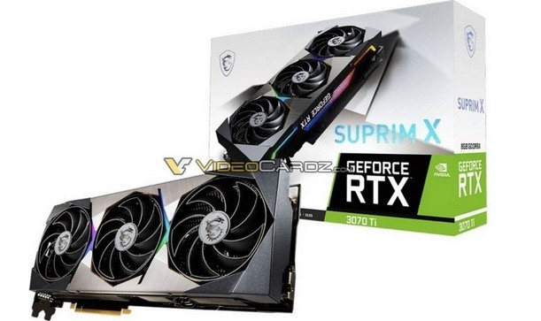 MSI GeForce RTX 3070 Ti Ventus 3X 및 MSI GeForce RTX 3070 Ti SUPRIM X 비디오 카드가 렌더링에 나타남