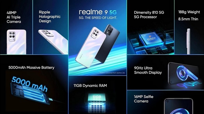 Smartphone Realme 9 5G offiziell vorgestellt