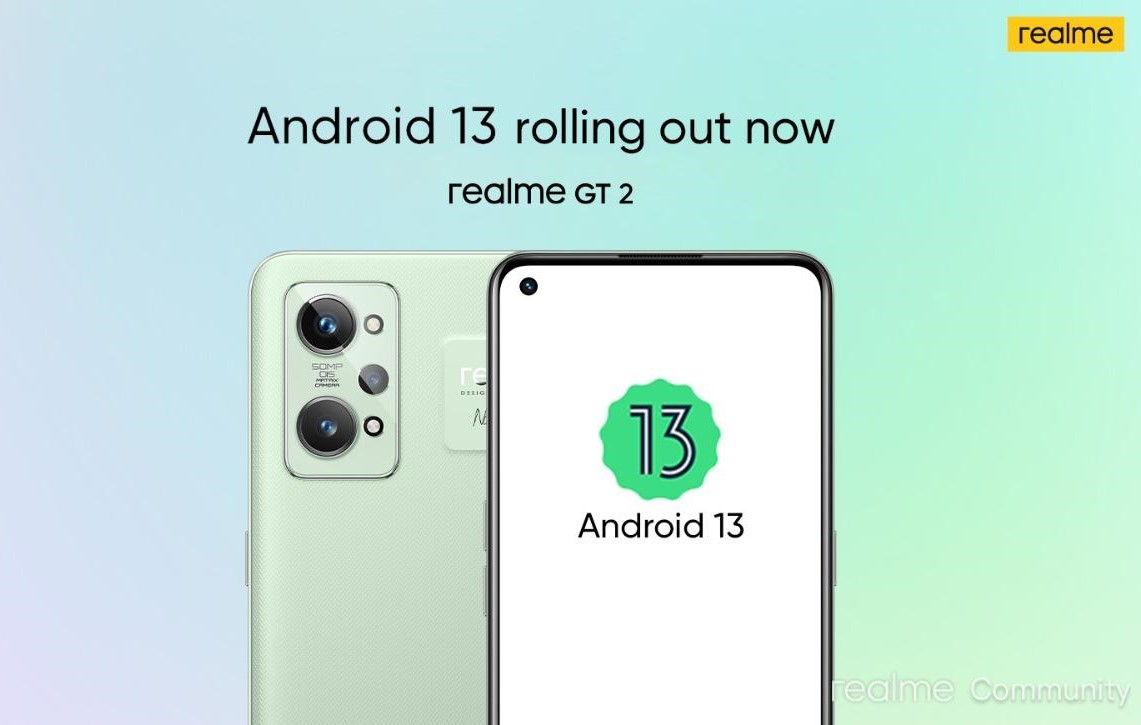 Realme が GT 2 スマートフォンの Android 13 へのアップグレードを開始