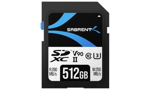Presentate le schede di memoria Sabrent V90 SDXC da 512 GB