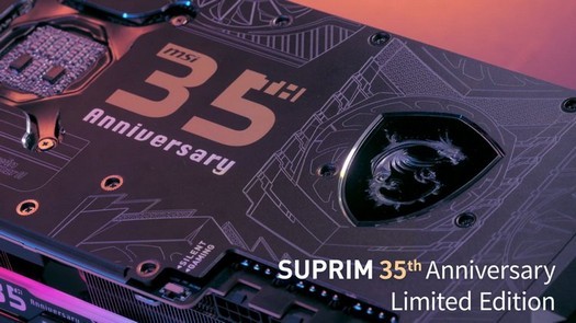 MSI a présenté une version spéciale de la GeForce RTX 3090 Suprim 35th Anniversary Limited Edition