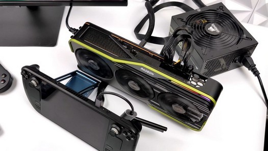 Una scheda video Radeon RX 6900 XT è stata collegata allo Steam Deck: le prestazioni grafiche sono aumentate fino a 10 volte