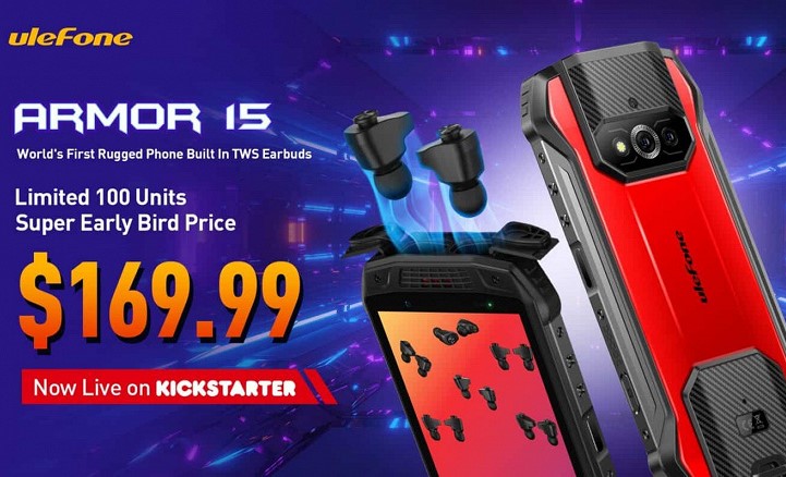 Ulefone bereitet die Veröffentlichung eines stoßfesten Smartphones Armor 15 mit Kopfhörern im Gehäuse vor
