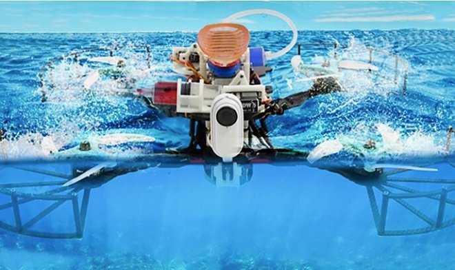 水陸両用ドローンは表面に付着することでエネルギーを節約します
