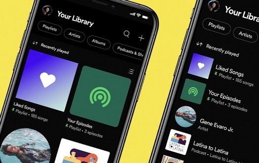 Spotify는 라이브러리 인터페이스를 업데이트하고 모바일 앱의 정렬을 개선했습니다.