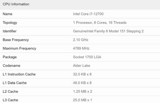 Il processore Intel Core i7-12700 di generazione Alder Lake è più o meno simile a AMD Ryzen 7 5800X