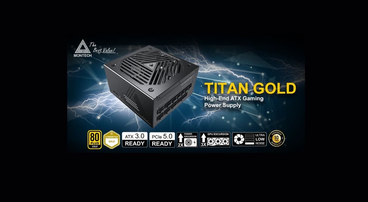 Uma série de fontes de alimentação MOTECH TITAN GOLD com suporte ATX 3.0 e PCIe 5.0 é apresentada