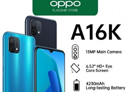 Smartphone Oppo A16K présenté avec écran HD + et processeur Helio G35