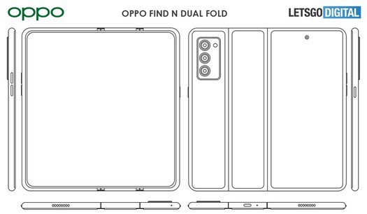 Oppo entwirft ein Flip-Phone, das sich auf zwei Arten falten lässt