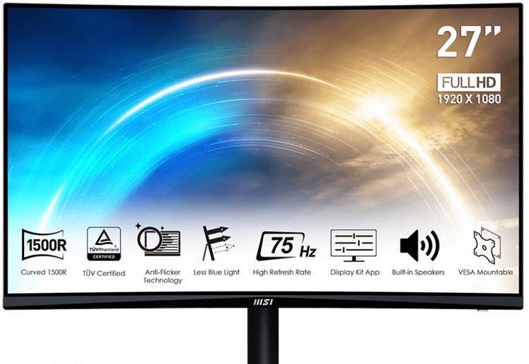 MSI lancia il monitor concavo Pro MP272C