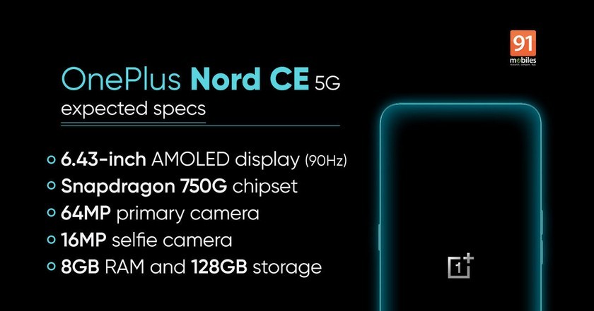 OnePlus Nord CE 5G dévoilé avec Snapdragon 750G le 10 juin