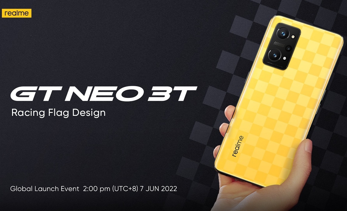 Design de Realme GT Neo 3T confirmado por teaser oficial