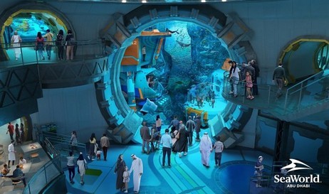 Größtes Aquarium der Welt im Bau in Abu Dhabi
