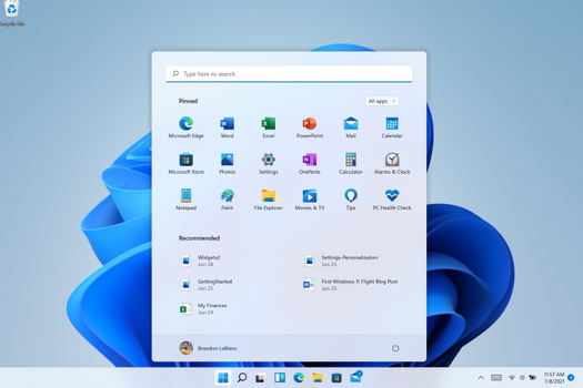 Na nova compilação do Windows 11, uma pesquisa apareceu no menu Iniciar