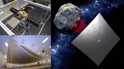 NASAは巨大なソーラーセイルを備えた小さな衛星で小さな小惑星を探索します
