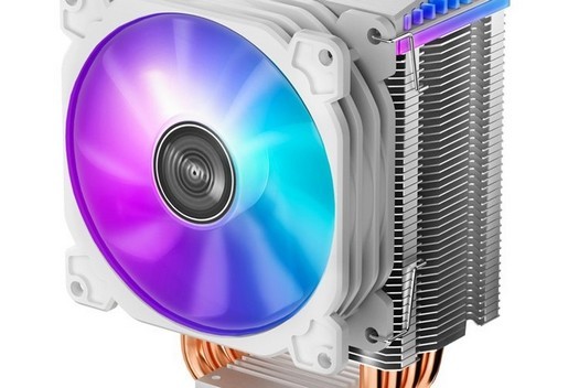 Présentation d'une glacière universelle Jonsbo CR-1400 White avec éclairage multicolore
