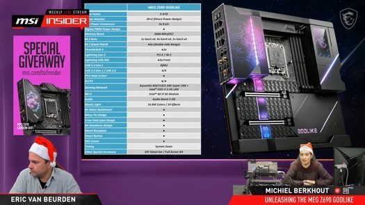 MSI, 3kg MEG Z690 Godlike 플래그십 보드 공개 - $2100